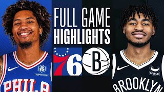 Philadelphia 76ers vs. Brooklyn Nets Full Game Highlights | Oct 16 | 2023 NBA Preseason