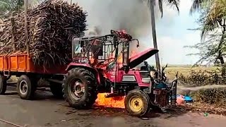 Fire on Tractor 🔥 Arjun ultra tractor getting fire 🔥🔥🔥😰😨😢