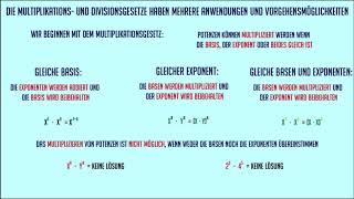 Potenzrechnung - Mathe, GYM, Klasse 10