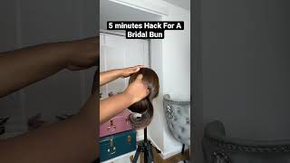 Want to create a Bridal Bun in 5mins! This bridal styling hack for chignon bun is for you. #shorts