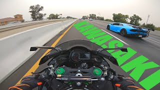 ЗАРУБА KAWASAKI H2 VS LAMBORGHINI | МОТО ЭТО ЖИЗНЬ