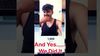 Finally 1000 Subscribers completed 🙏❤️🔥🔥🎉🎉 #aneeshvlogs #ytshorts #1000subscriber #minivlog