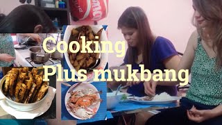 Chicken hamonado steamed crab 🦀 & turon mukbang (vlog#72)