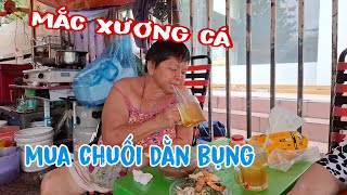 Dì Chức bị mắc xương cá, nhắc lại chuyện ngày xưa mua chuối dằn bụng | gia bảo tv