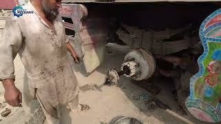 How to Fit the Tyre & Adjust the Break   Pakistani Truck