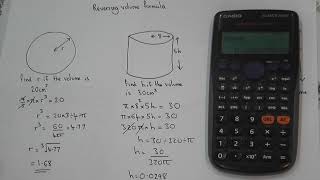 Reversing volume formula | GCSE online learning | lockdown maths