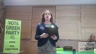 Vix Lowthion: Green Party General Election launch - 27 January 2015 #GE2015