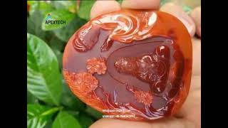 Jade Crystal Amber Granite Sculpture samples Gem Stone Small CNC Carving Machine