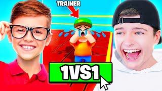 8 JÄHRIGER Stumble Guys TRAINER fordert MICH im 1 VS 1 HERAUS! 😨