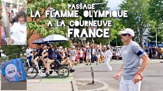 Passage de la Flamme Olympique à La Courneuve France||JO Paris 2024||Olympic Flame