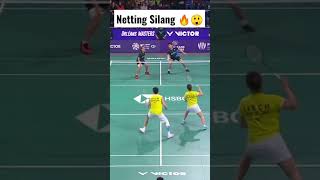 Netting silang memukau sampai lawan beri jempol 👍🔥😲 #shorts #badminton #netting please subscribe me👇