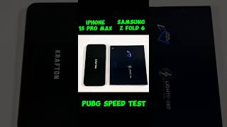 iphone 15 Pro Max vs Samsung Galaxy Z Fold 6 PUBG Speed Test #shorts#viralvideo #speedtest