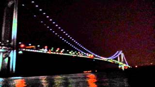 Verrizanno Bridge at night