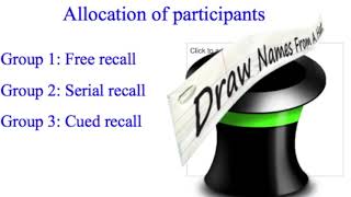 Free, Serial & Cued Recall Experiment - VCE Psychology