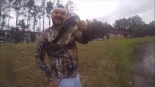 FISHING FLOODED POND DURING HURRICANE FLORENCE