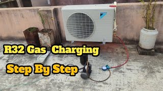 Daikin Inverter Ac R32 Gas Leak Test || R32 gas || R32 Gas Charging Process || Tecnnical Hulchal