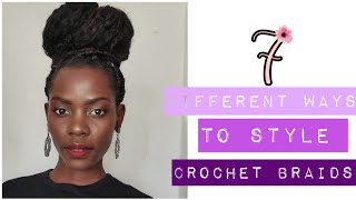 How I style crochet braids 7 different ways.