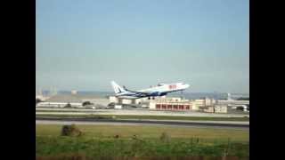 Lisbon: 09FEV13-Take off B737-8Q8 TACV to SID (Sal-Cabo Verde)