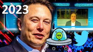 Elon Musk - Crushes One World Government, UFOs, Future of Twitter at World Government Summit 2023