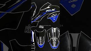 KLX 150 SM Decal Simpel warna hitam biru decal Sticker Striping stiker KLX SM 150💙🖤😍 #decalklxsm