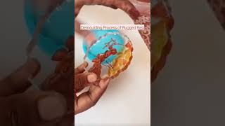 ❇️Rugged Resin Coaster | Demoulding Process #satisfyingvideo❇️