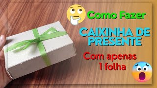 COMO FAZER CAIXINHA DE PRESENTE, USANDO MEDIDAS DO PAPEL A4/ Muito Fácil/ passo a passo/diy