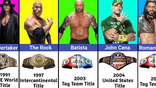 Every WWE Wrestlers First Championship Title In WWE History