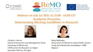 Cláudia Sarrico - Reducing the precarity of research careers: findings and insights