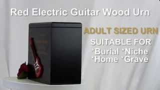 Red Guitar Wood Urn - (800) 757-3488 - In The Light Urns