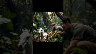 Man rescue a horse 🐴 #africananimals4k #tiger #lion #animals #hours #jungle