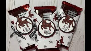 Big Candybar Wrap Treat Holder Peaceful Deer