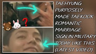 OMG💋😱Taehyung Purposely Made Taekook Romantic Marriage Sign In Military Today(New)#taehyung#jungkook