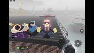 Playing ROBLOX with my friends