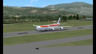 FSX A340 Landing at San Jose (Costa Rica) RNW 07 ILS