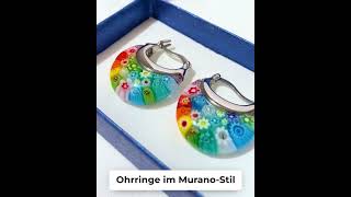 Murano-Stil Huggie-Ohrringe