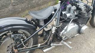 suzuki gs750 hardtail chop bobber chopper