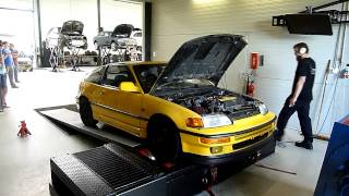 Honda CRX EE8 Stock 1.6 B16A2 Met Bolt Ons Dyno Run @ TVS !