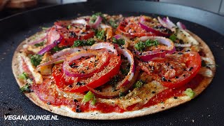 Vegan Kip Tortilla Pizza In 10 minuten klaar maken.