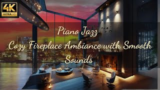 Piano Jazz – Cozy Fireplace Ambiance with Smooth Sounds