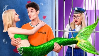 Makeover From Girl to Mermaid in Jail! I Became a Mermaid