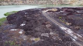 Дрон изхвърля хвост (Tailings dam from above)