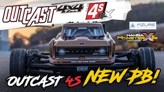 FASTEST Arrma Outcast 4S | NEW PB!!! | Stock motor, MMX8S, Azure 9k 4S