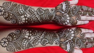 Festival Special  Simple Arabic Mehndi Design।।New Easy Full Hand Arabic Mehndi Design