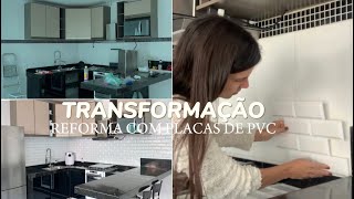 TRANSFORMAÇÃO NA COZINHA GASTANDO POUCO E SEM QUEBRAR NADA (ótimo para casas alugadas)