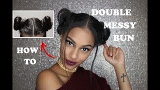 FAIRE UN DOUBLE CHIGNON DÉCOIFFÉ