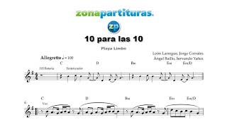 Partitura "10 para las 10" Playa Limbo