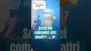 UNGHIE in BASE al NOME P.7💅🏼🧡🌟Scrivi nei commenti altri nomi!!🍭💫💟 #shorts #tiktok_viral