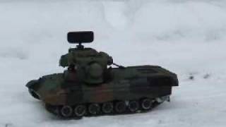 Tamiya 1/16 Gepard Flakpanzer Anti-aircraft Tank in the snow