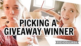 PICKING A GIVEAWAY WINNER! || VLOG