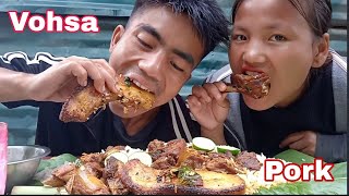 Pork vohsa Mukbang with my wife 😋🥩